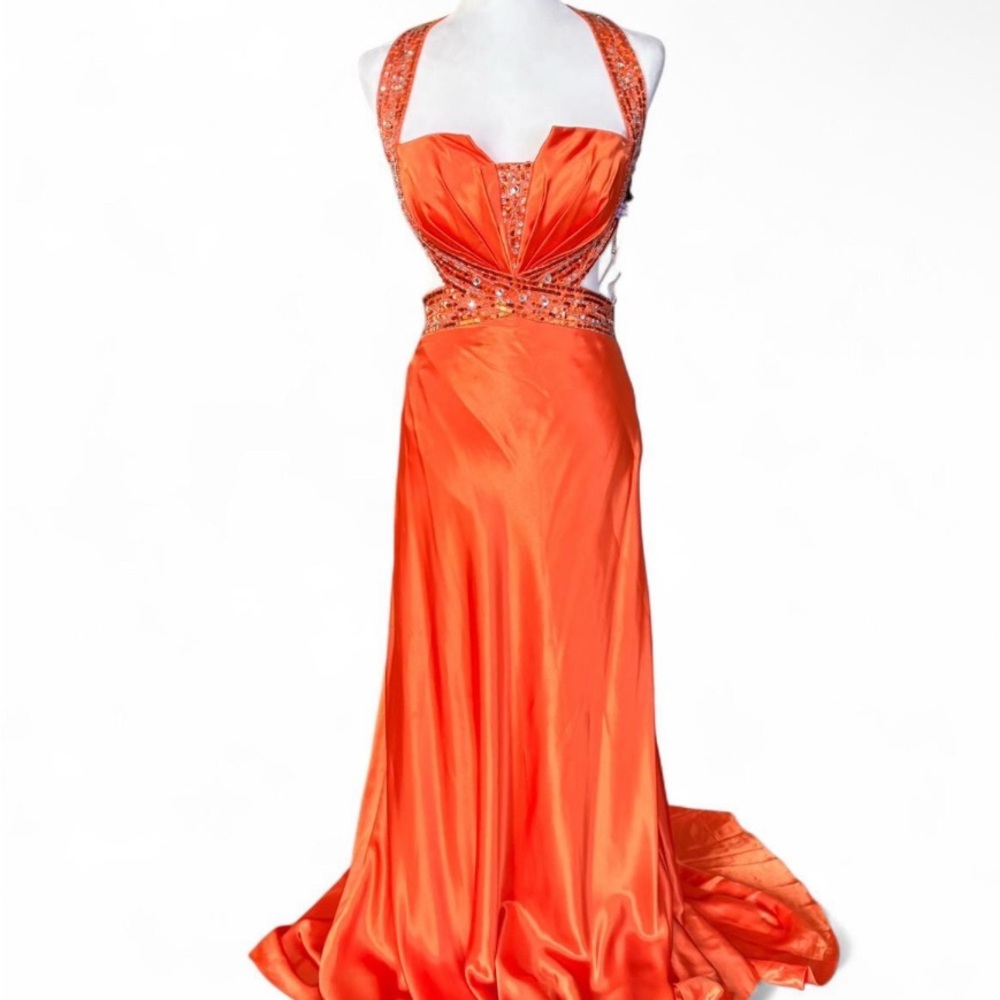 Cinderella Elegant Orange Evening Gown